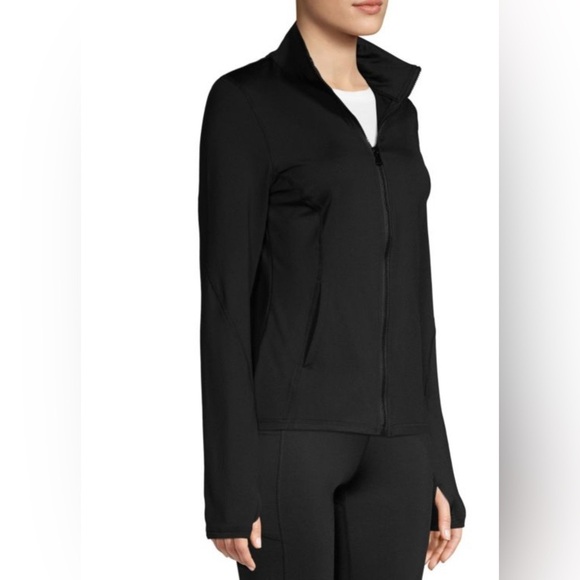 Gottex Black Cold Resistant Full Zip Jacket Size Large NWT Activewear Outerwear - Picture 3 of 6